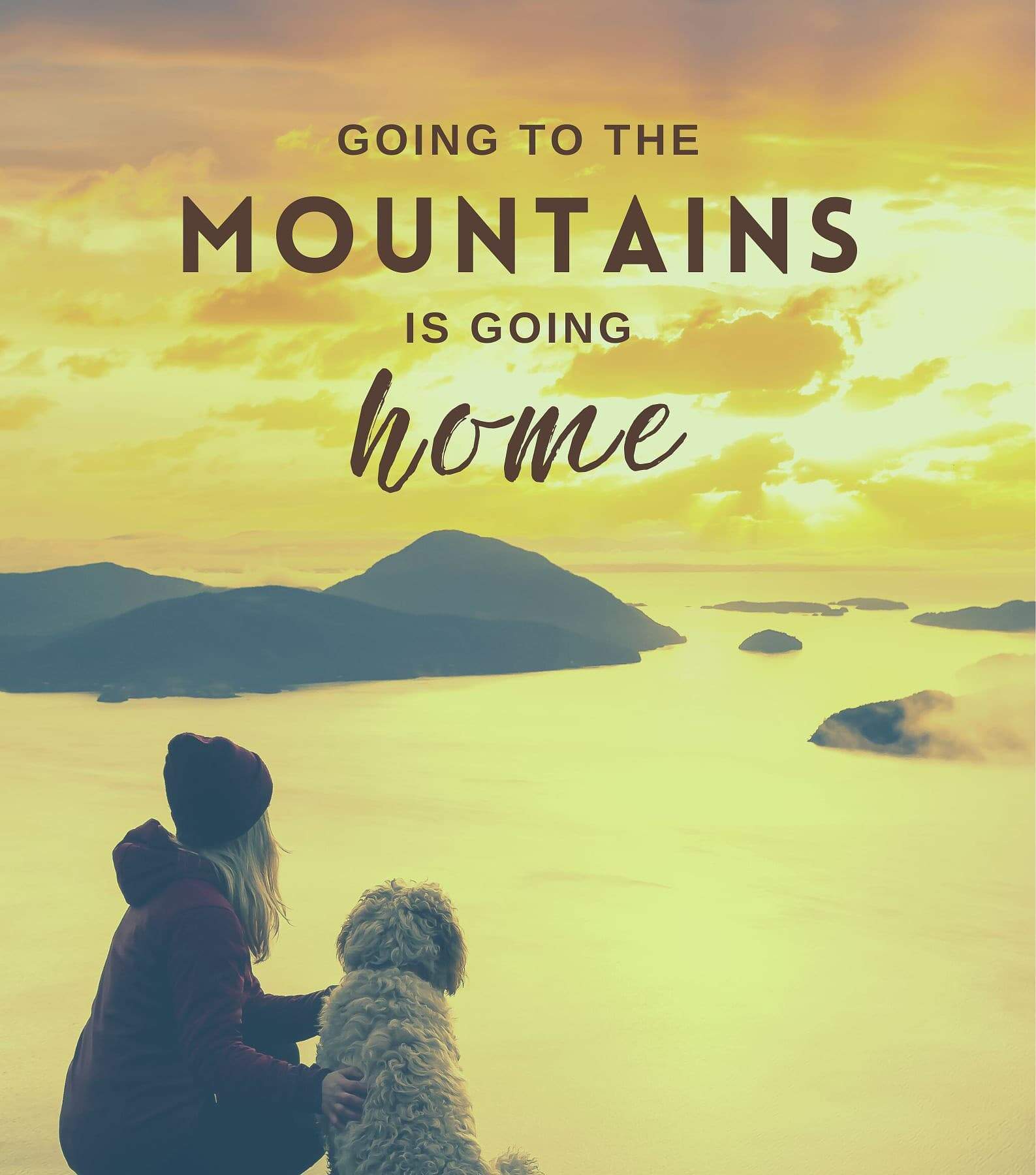 Hiking Captions For Instagram. Going to the mountains is going home.