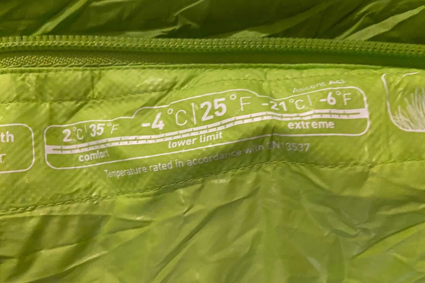 The warmth spectrum on the aforementioned Sea to Summit Ascent
