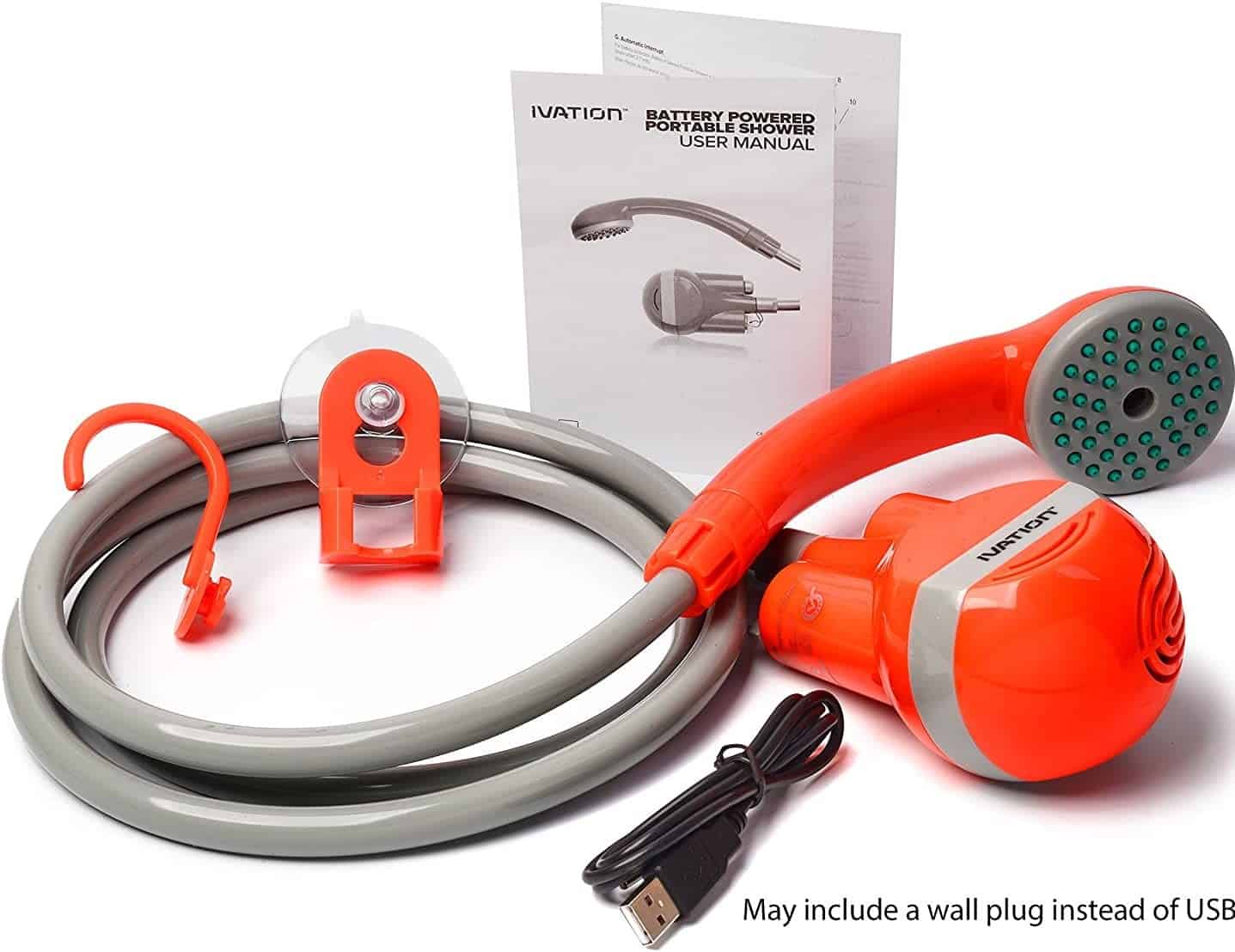 The Ivation Portable Camping Shower package. 