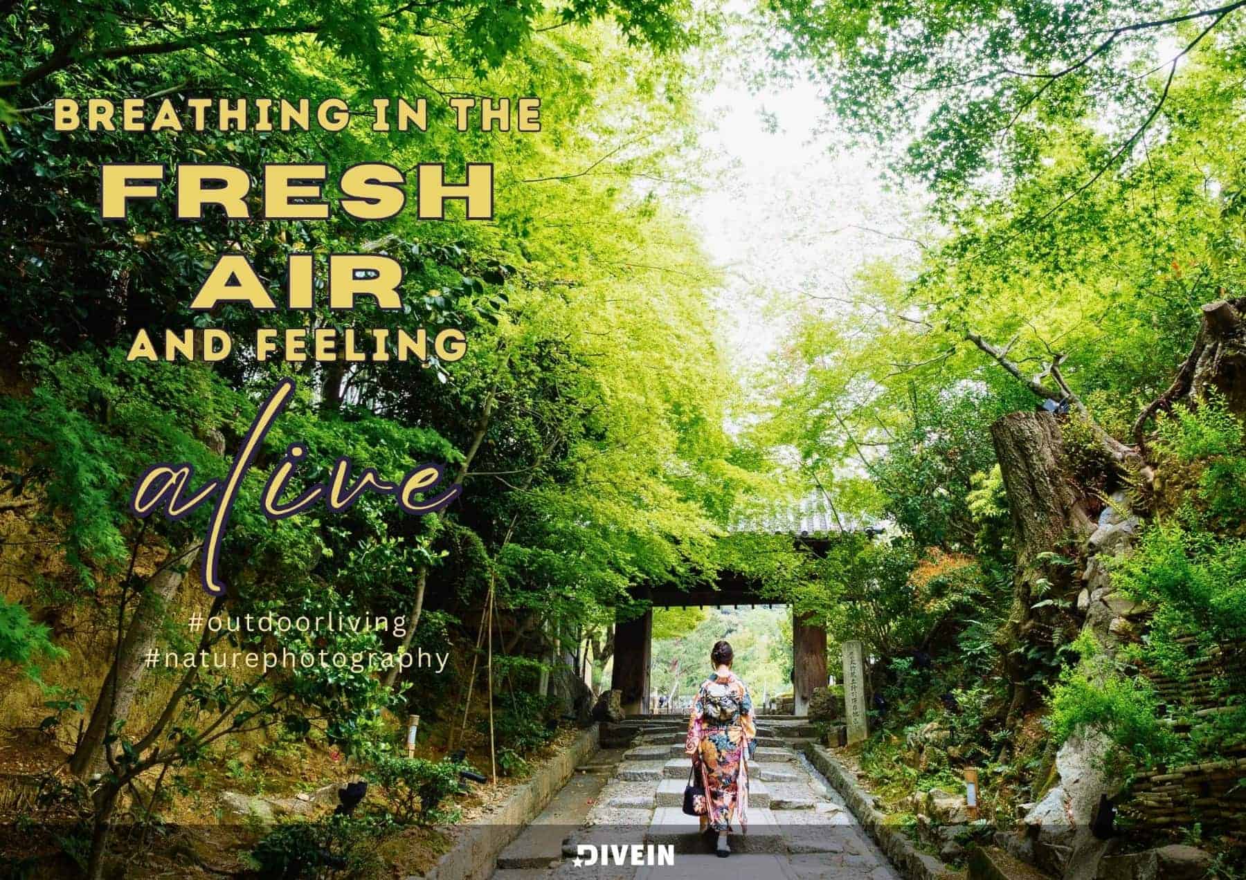 Instagram Nature Captions for Boys. Breathing in the fresh air and feeling alive