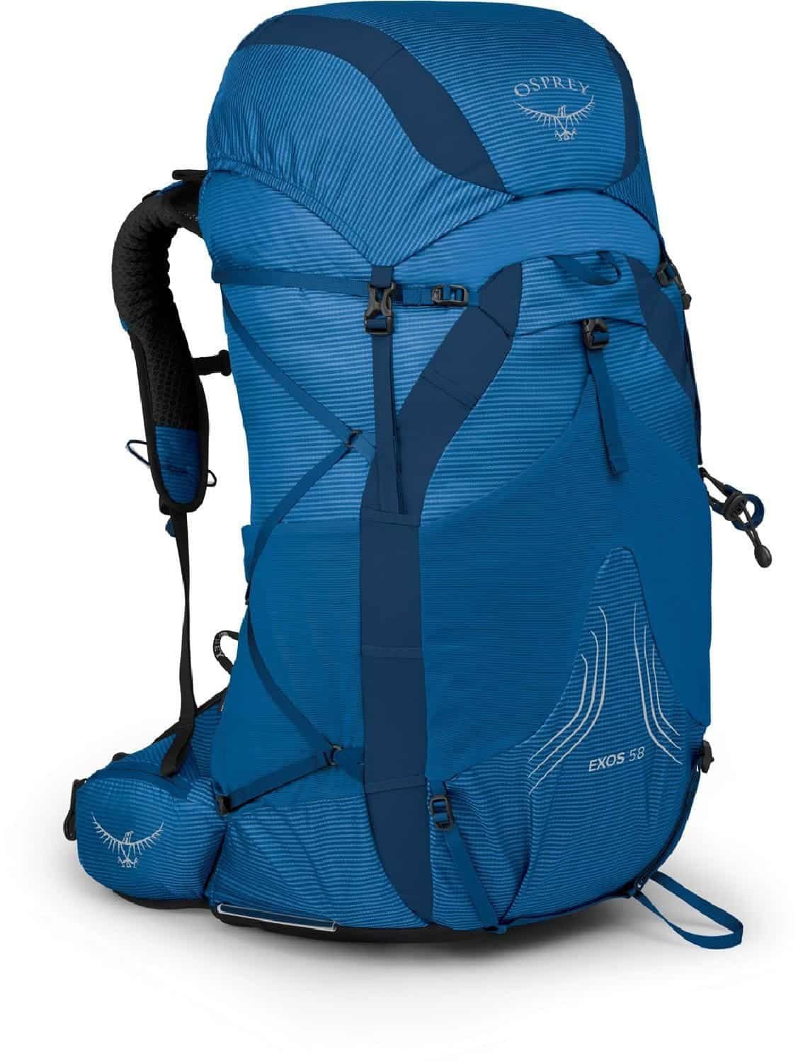 Osprey Exos 58 Backpack Blue Side