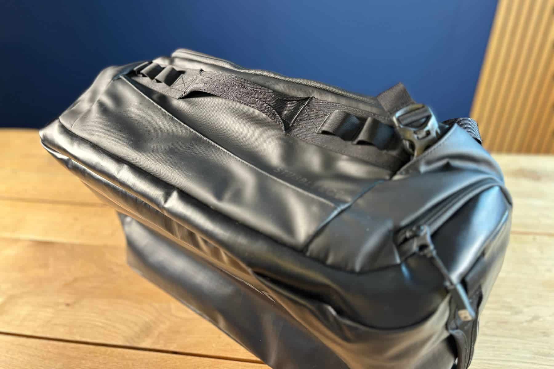 several attachment loops and carry handles