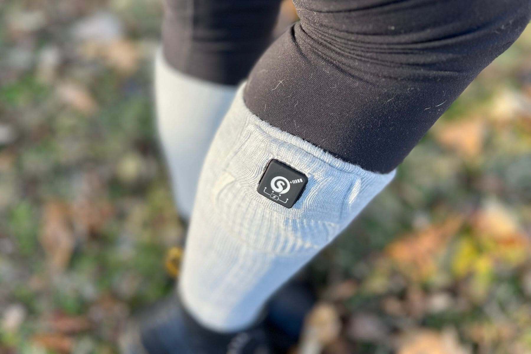 Snow Deer Heated Socks Side Close