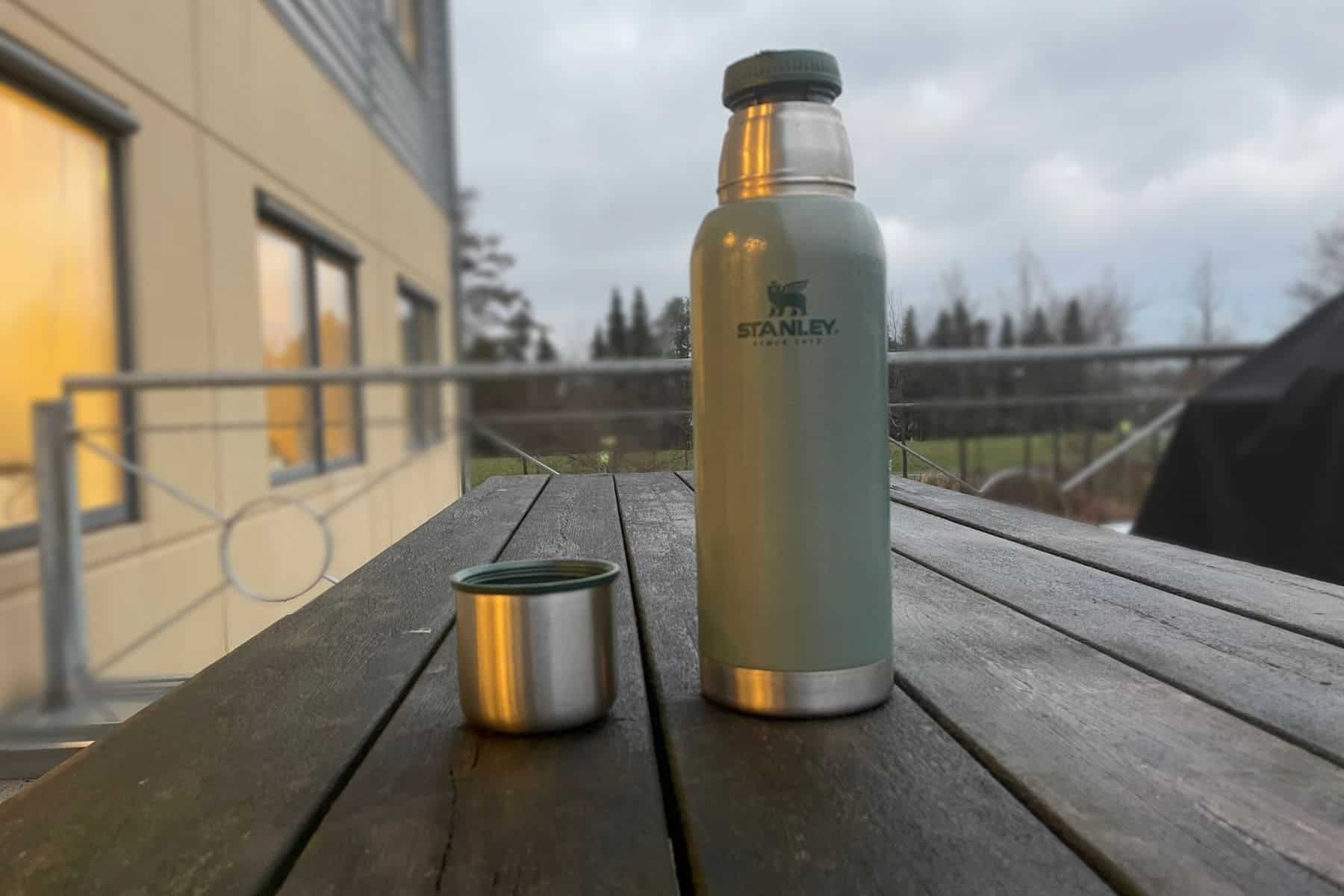 The Stanley Classic thermos has great insulation and the lid works amazingly as a cup.