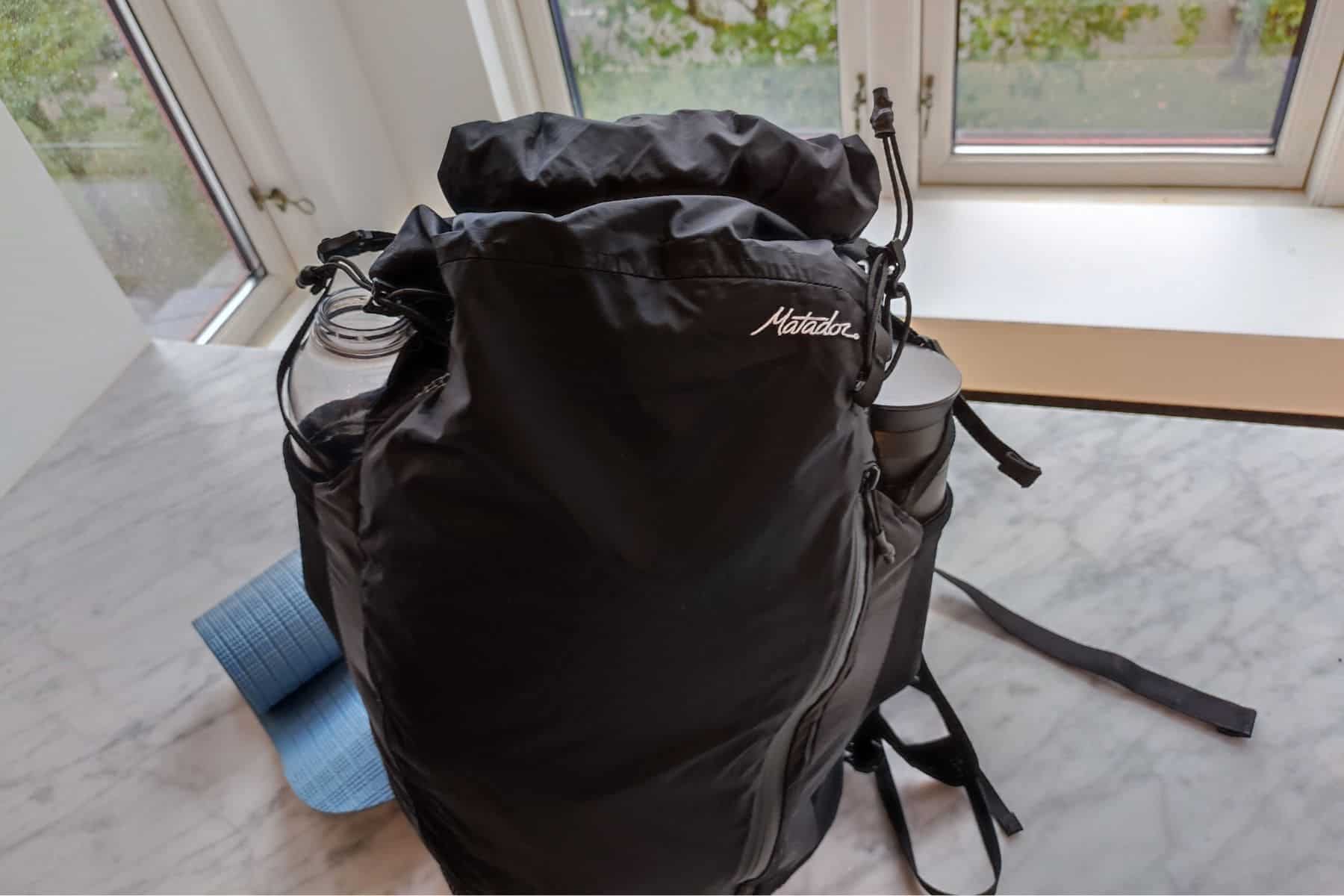 two deep and stretchy water bottle pockets