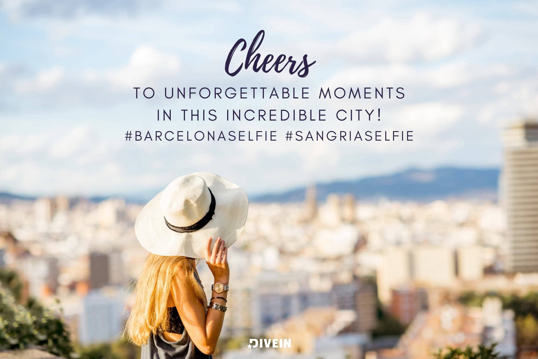 barcelona selfie captions. cheers to unforgettable moments in this incredible city