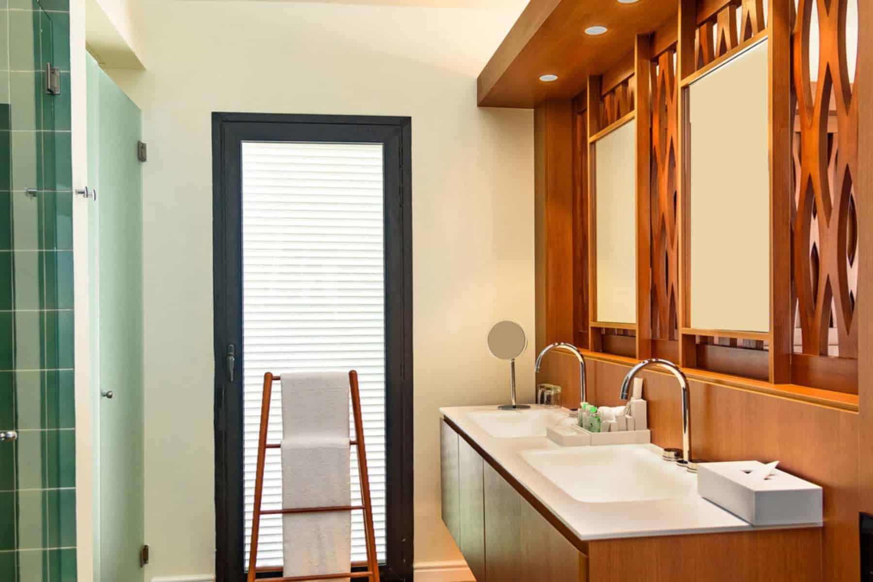 bathroom at beach villa excellence oyster bay