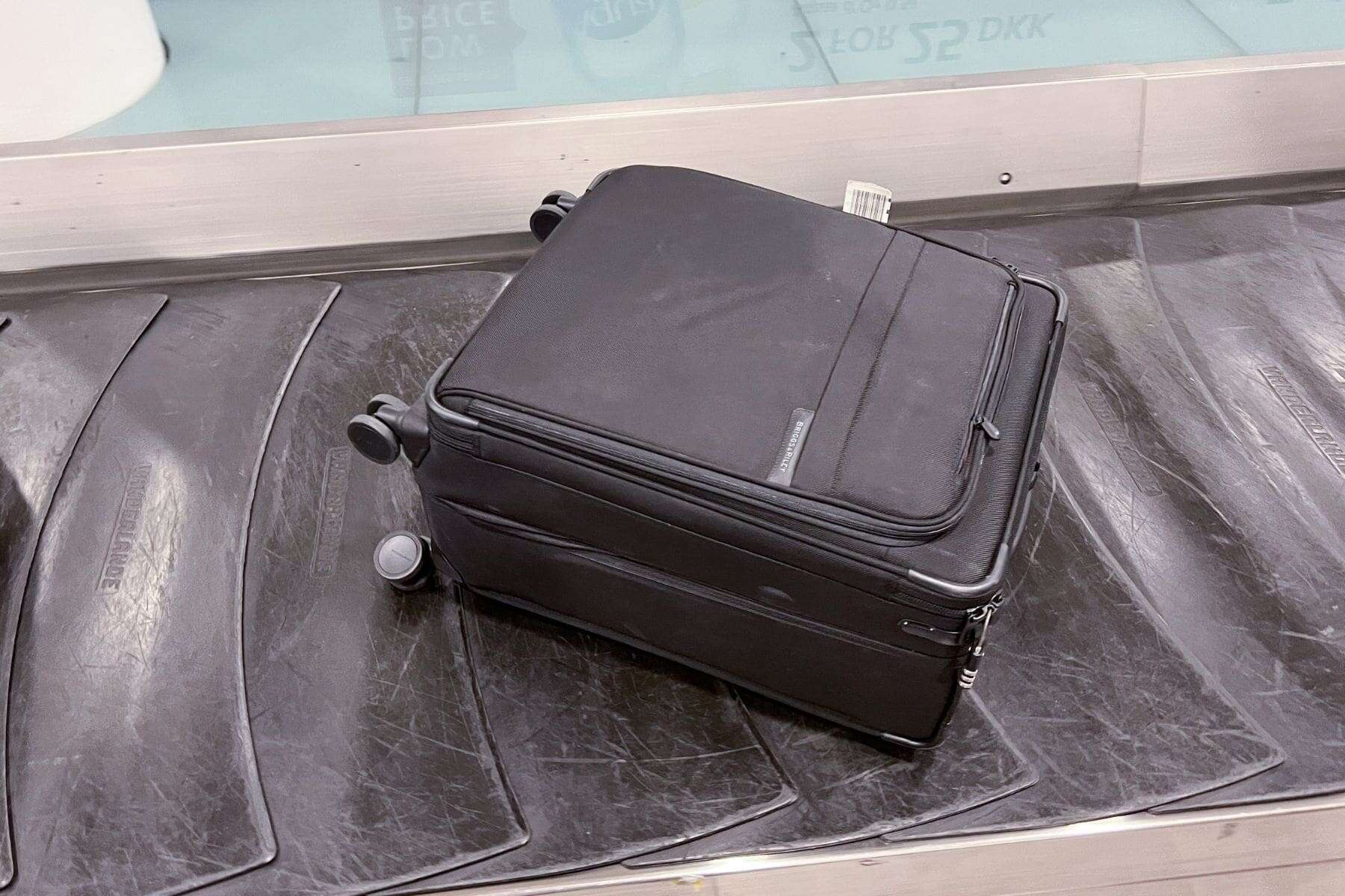 briggs-and-riley-baseline-softside-luggage-on-baggage-carousel