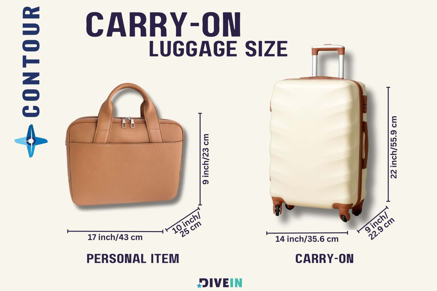 Carry On Luggage Size And Personal Item At Contour Airlines