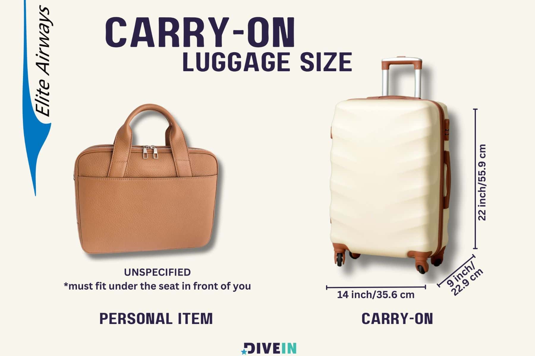 Carry On Luggage Size And Personal Item At Elite Airways