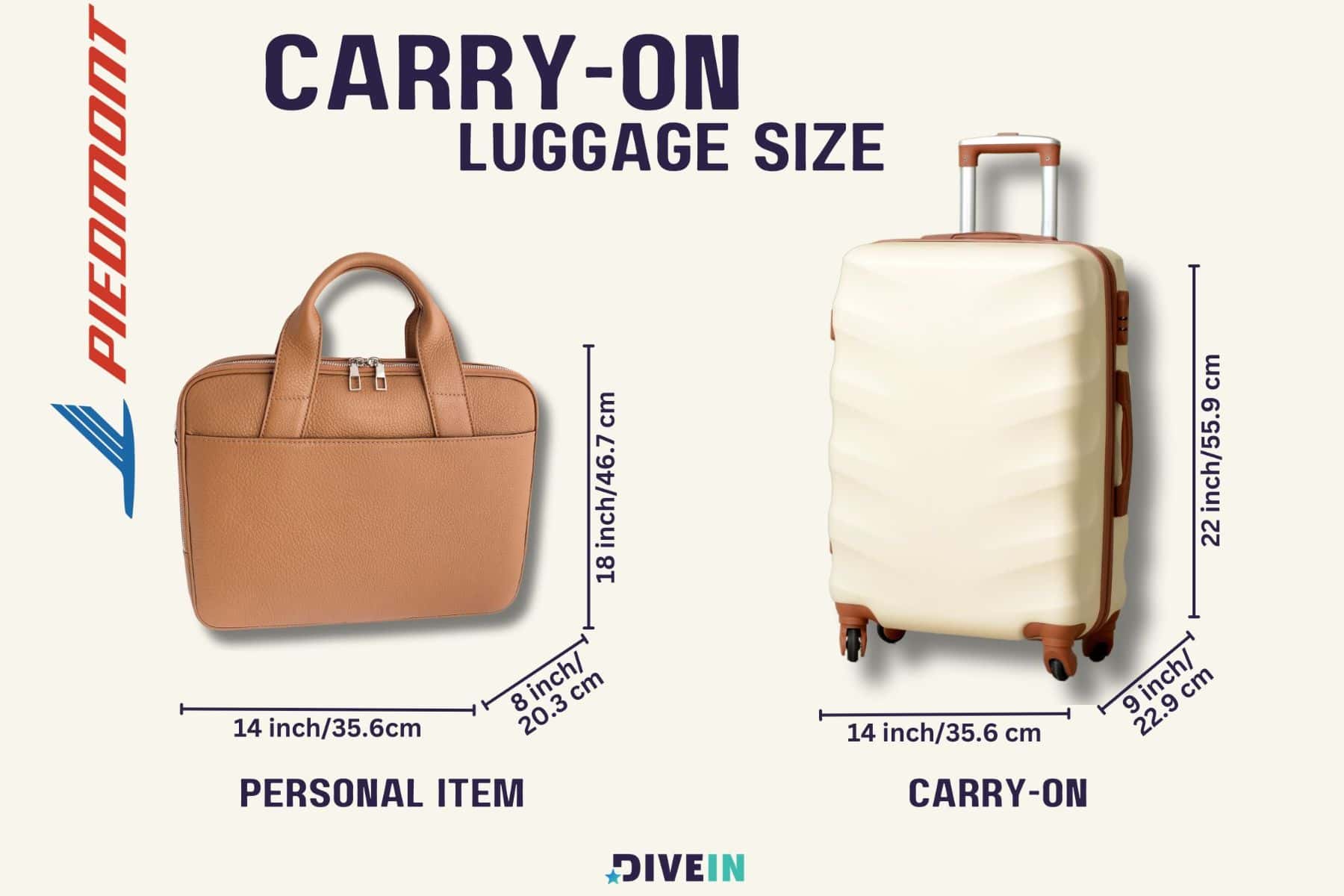 Carry On Luggage Size And Personal Item At Piedmont Airlines