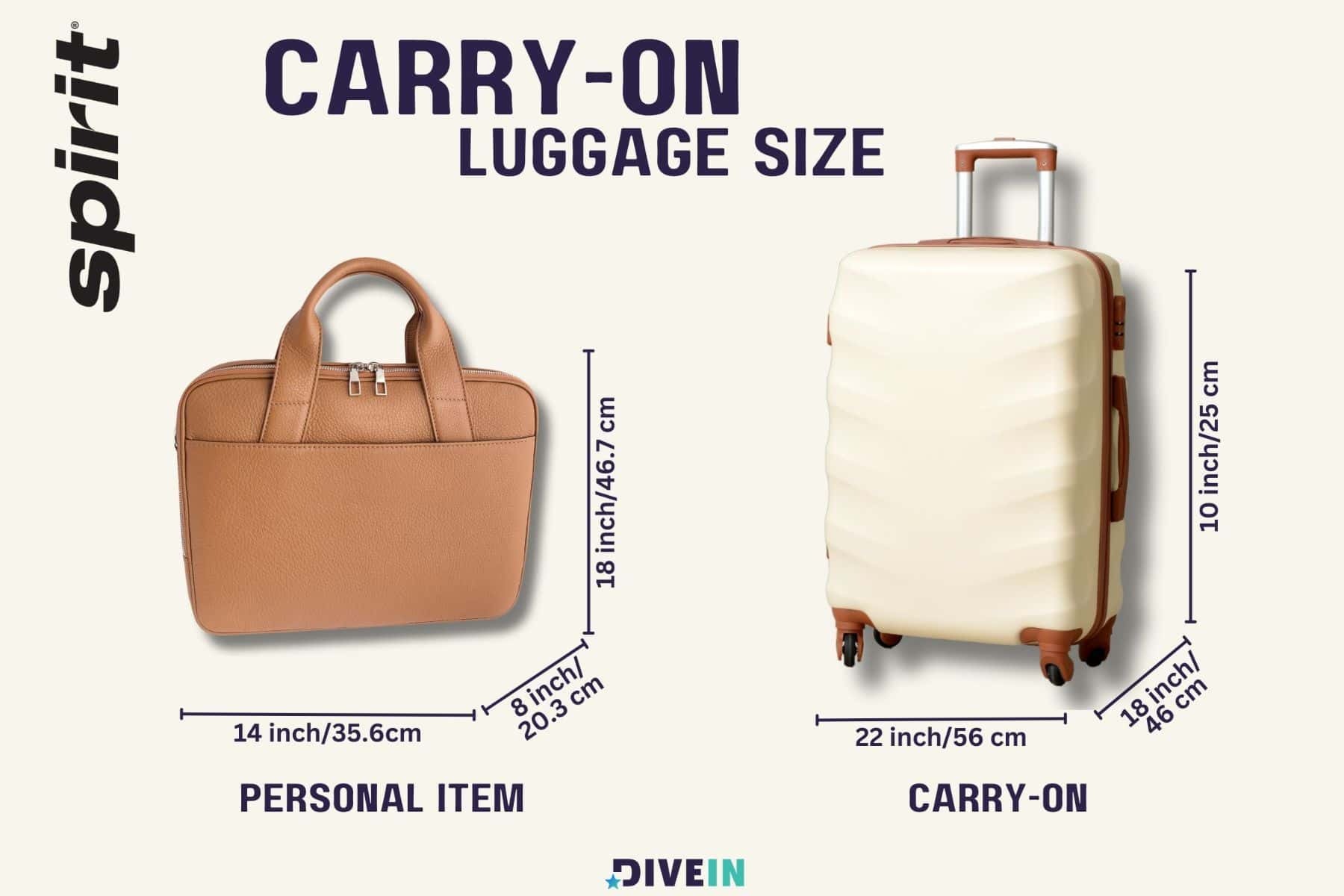 Carry On Luggage Size And Personal Item At Spirit Airlines