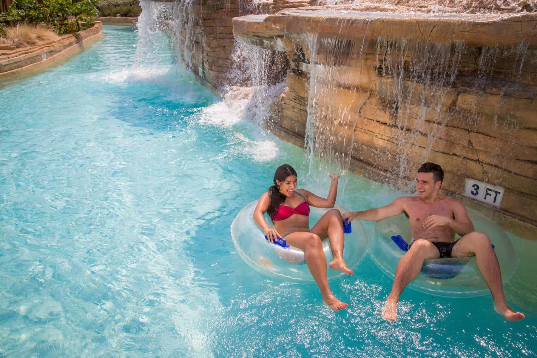 Gaylord Resort Convention Center Lazy River Tube Waterfalls
