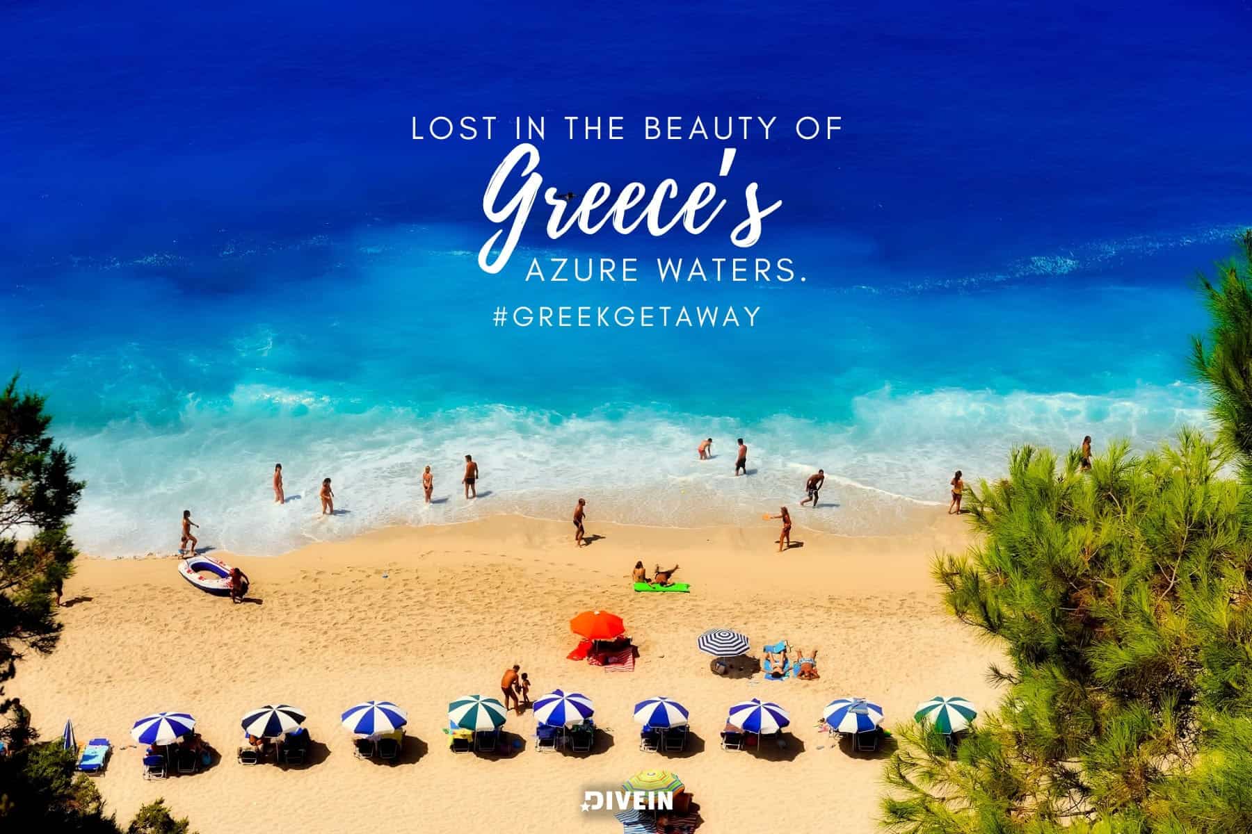 vacation captions for greece