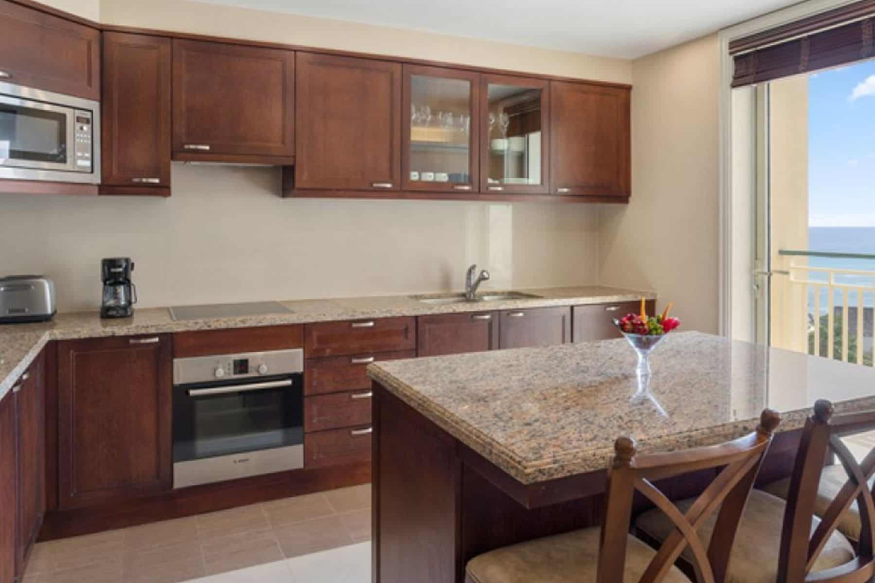 kitchen view at two bedroom butler suite