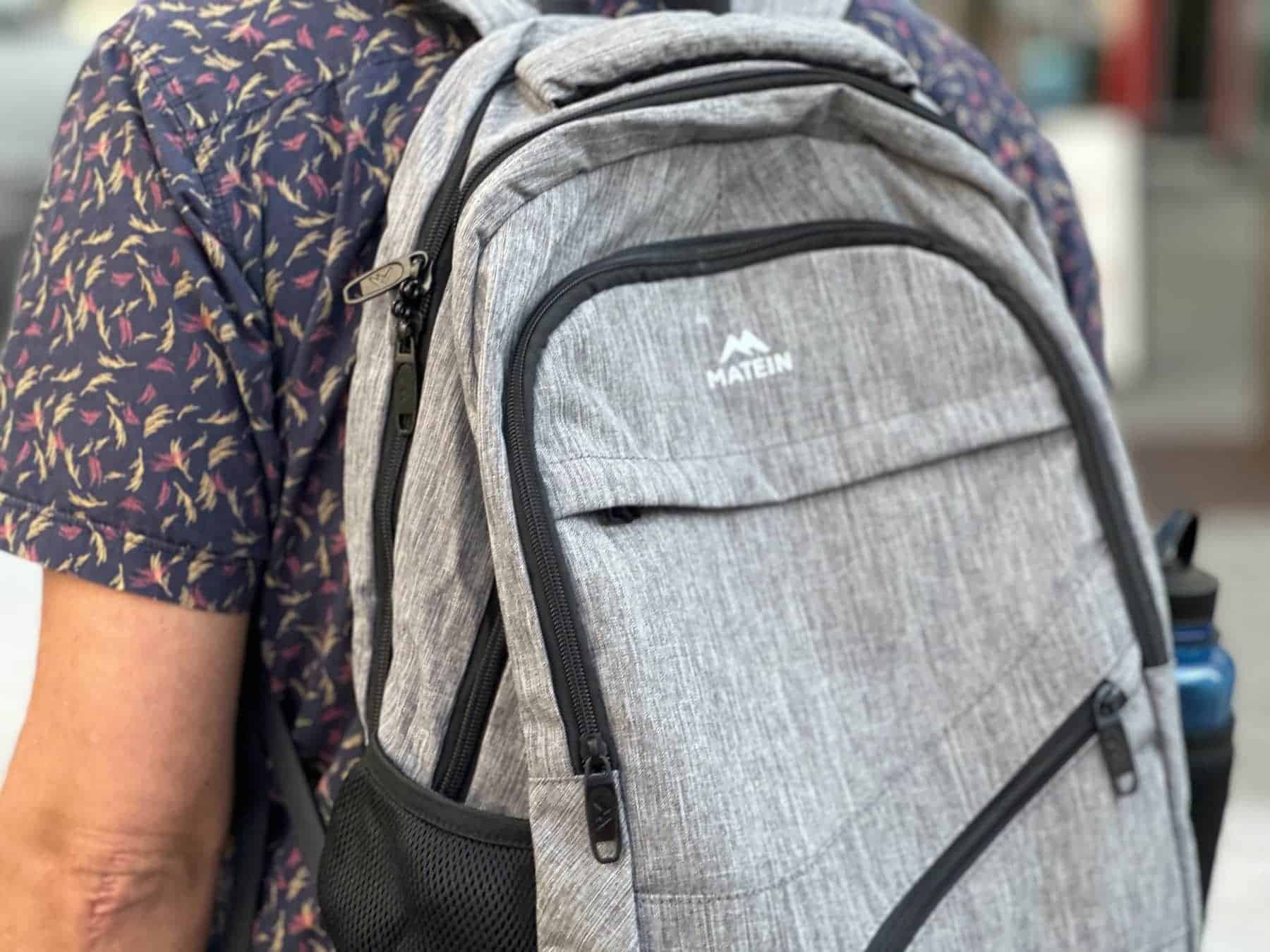 Matein Travel Laptop Backpack Zipper Pouches