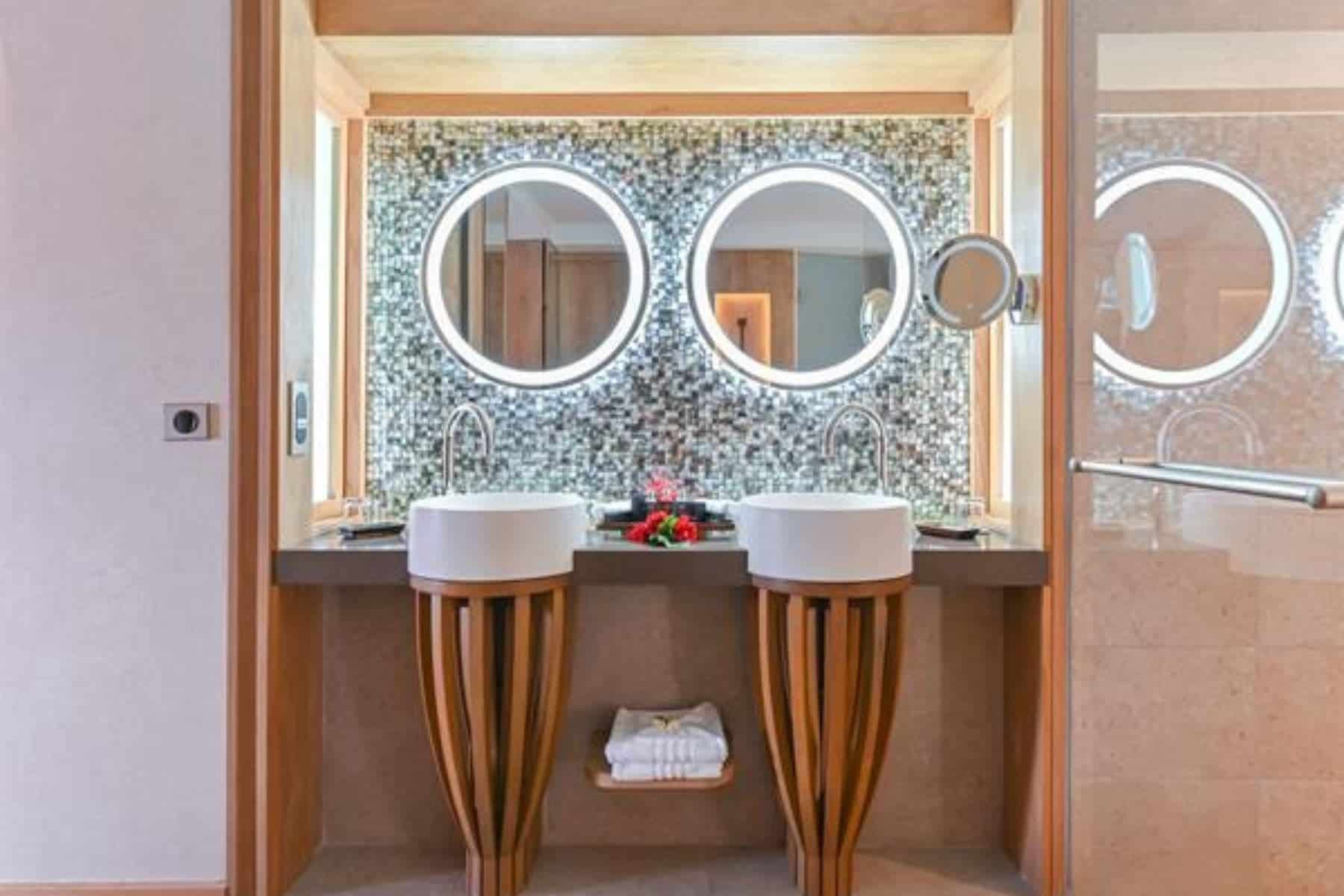 Overwater Bungalow Bathroom At Le Bora