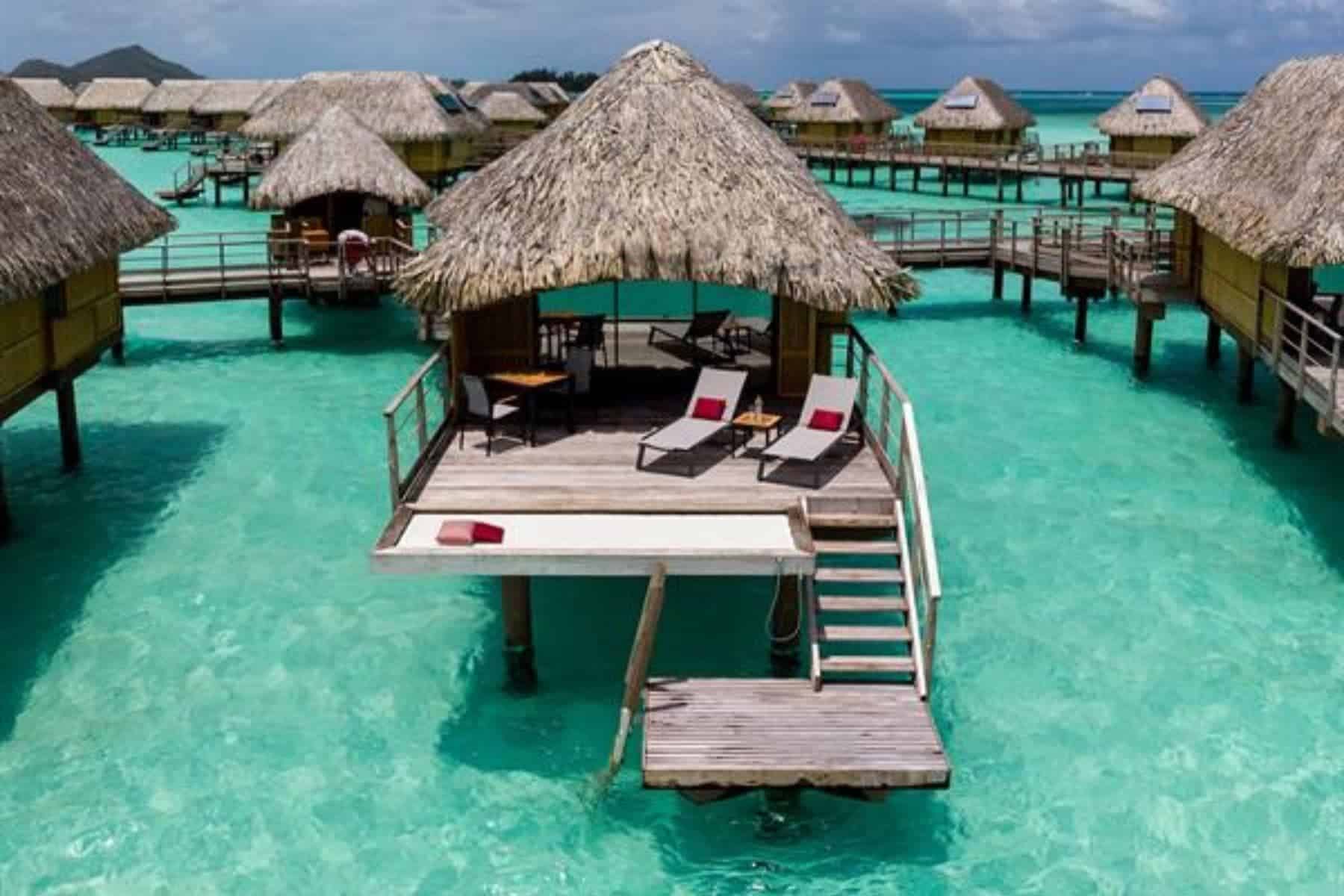overwater bungalow by le bora bora