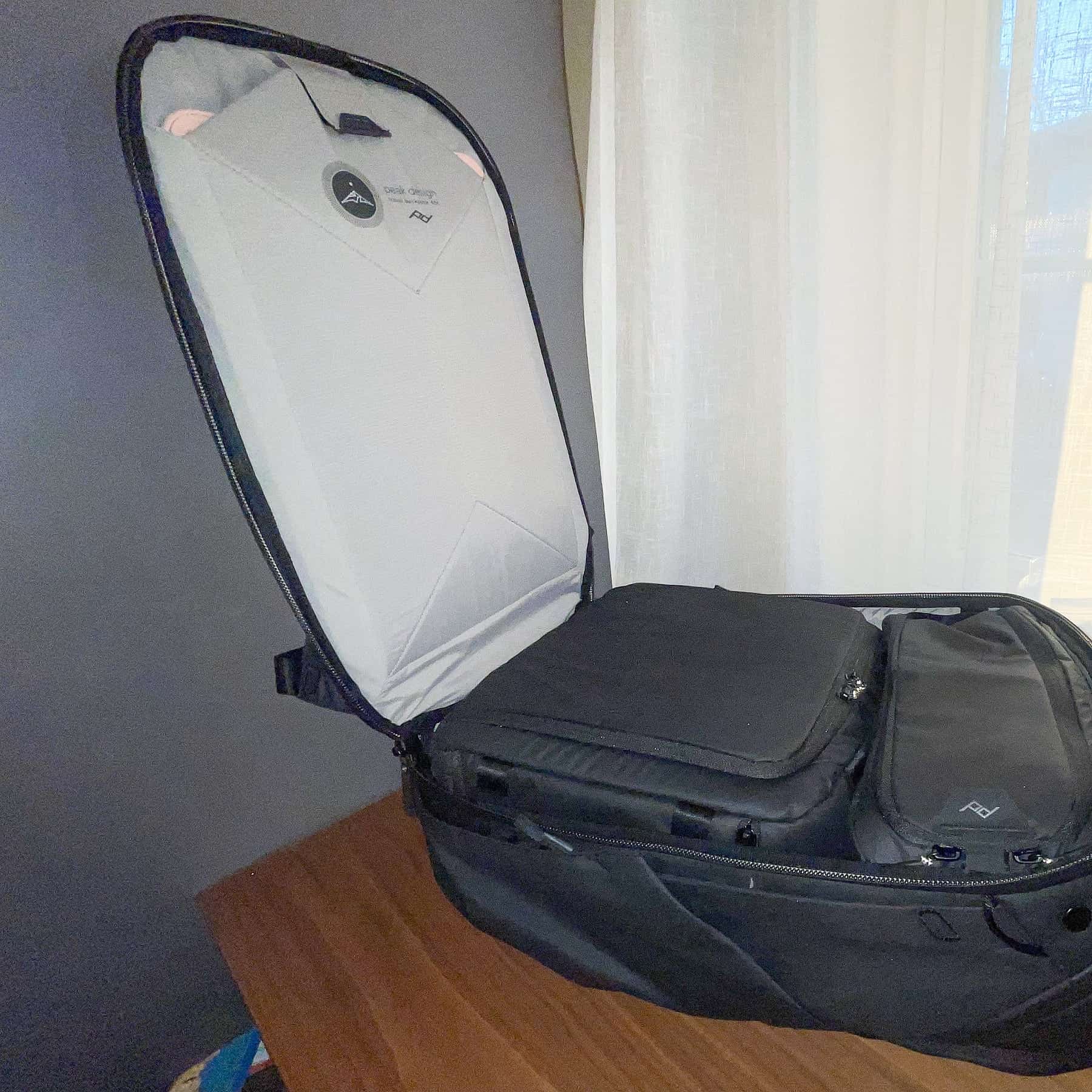 Peak Design’s Medium and Small Camera Cubes perfectly fit in the Travel Backpack to keep your gear protected and organized