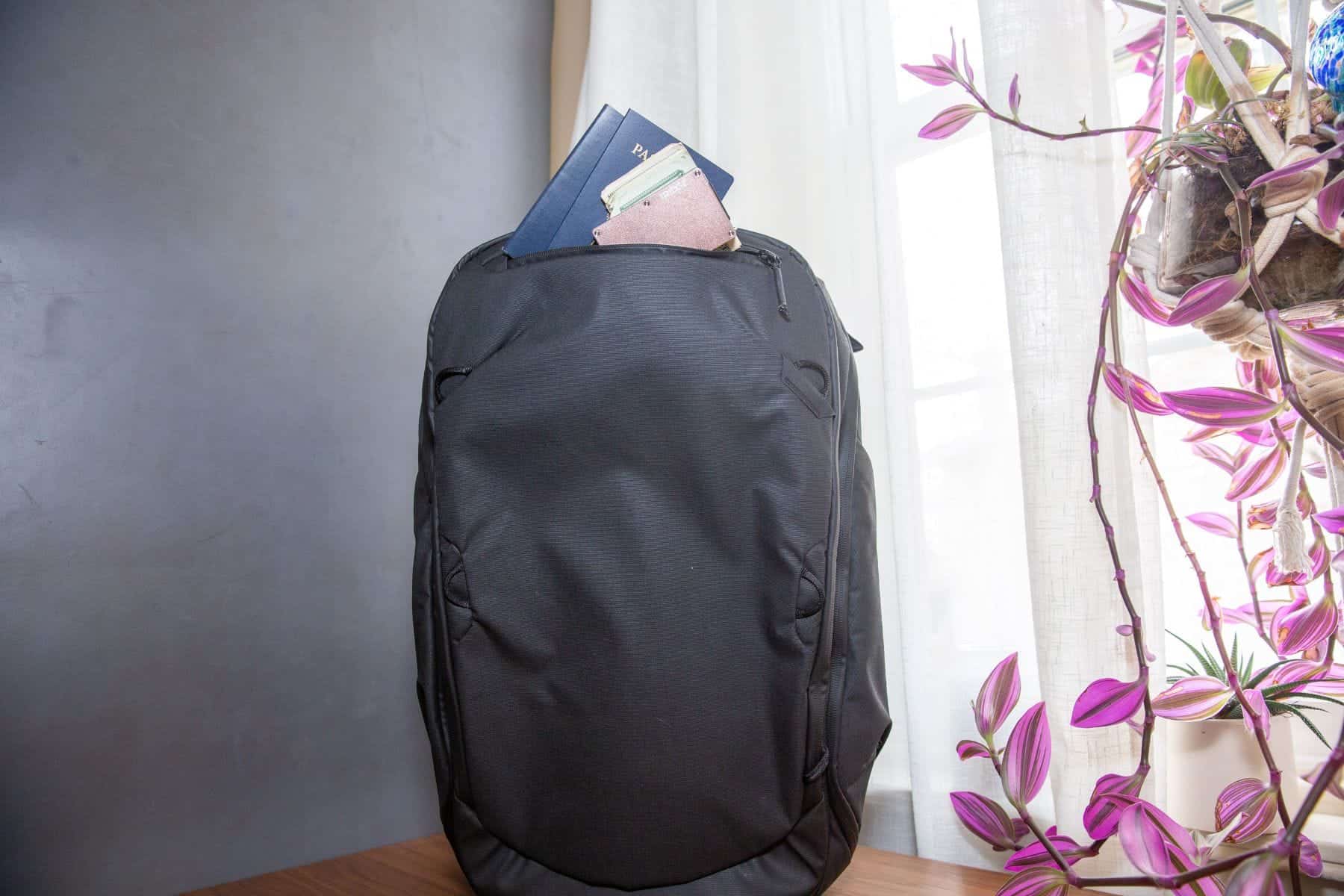 A low profile top pocket for your small essentials
