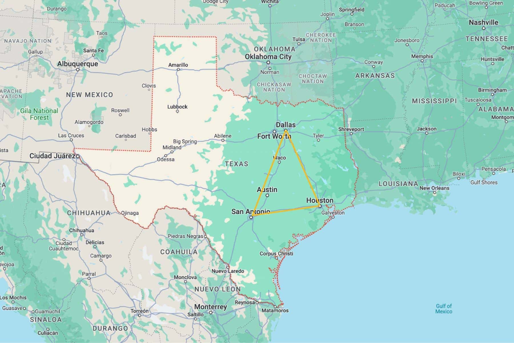 Resorts In Texas Map