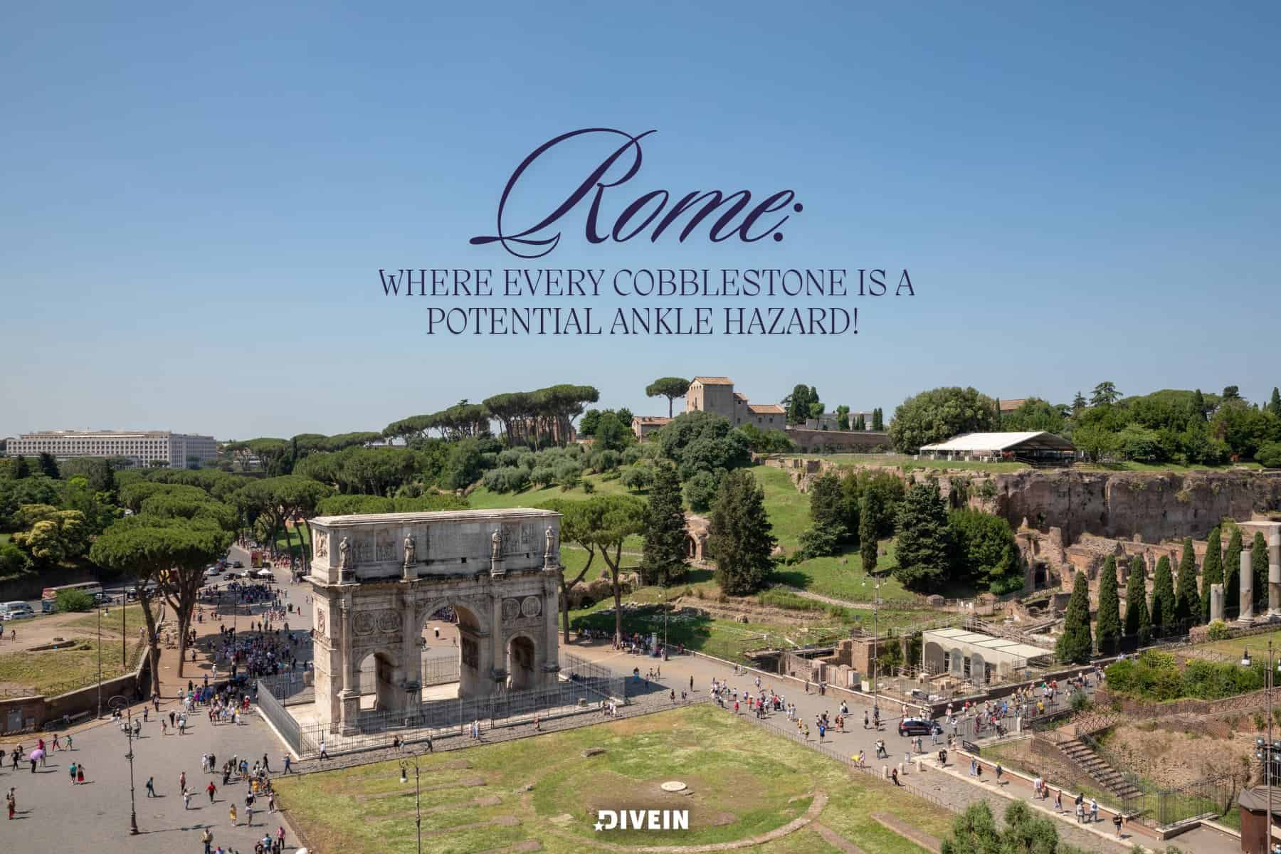 funny rome ig captions