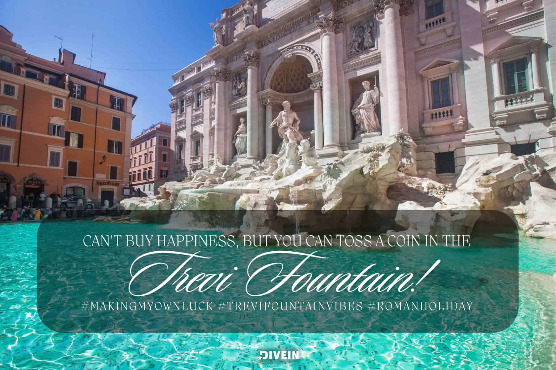 captions for the trevi fountain