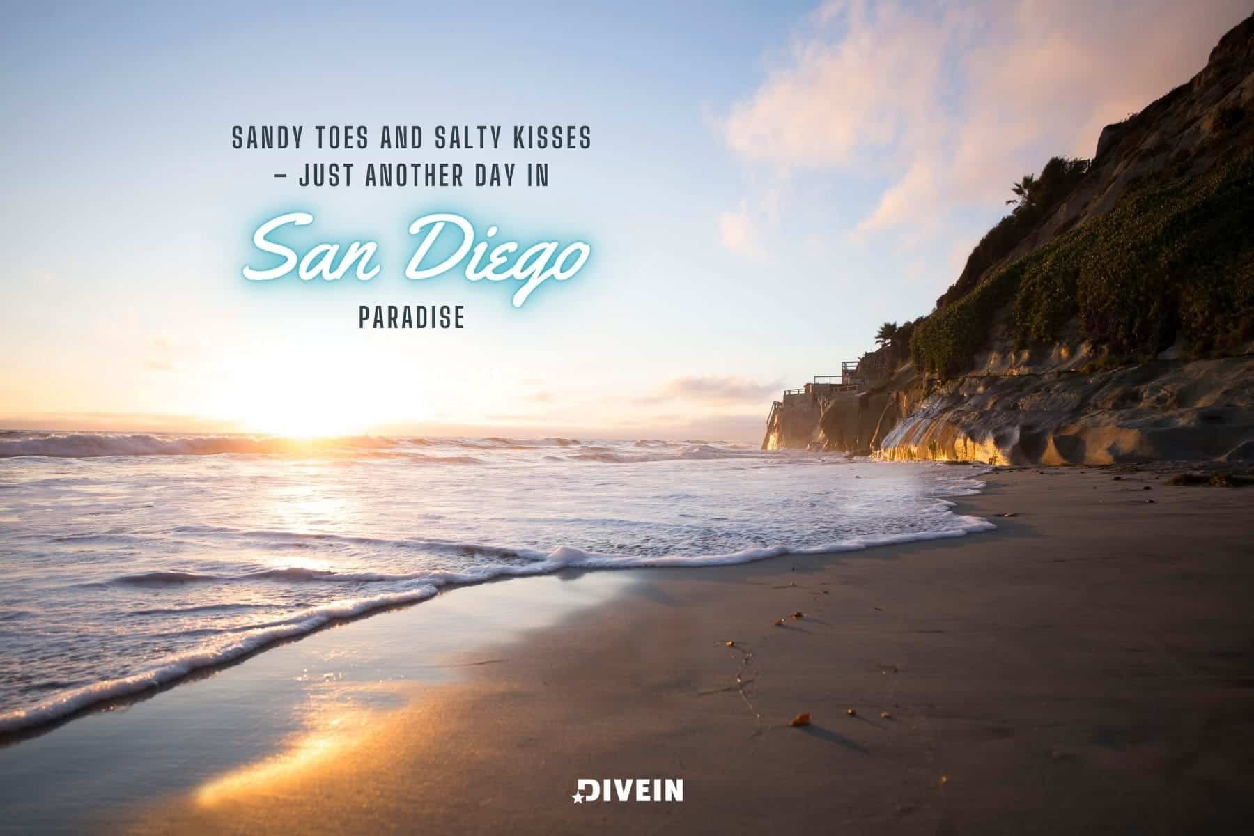 san diego beach captions