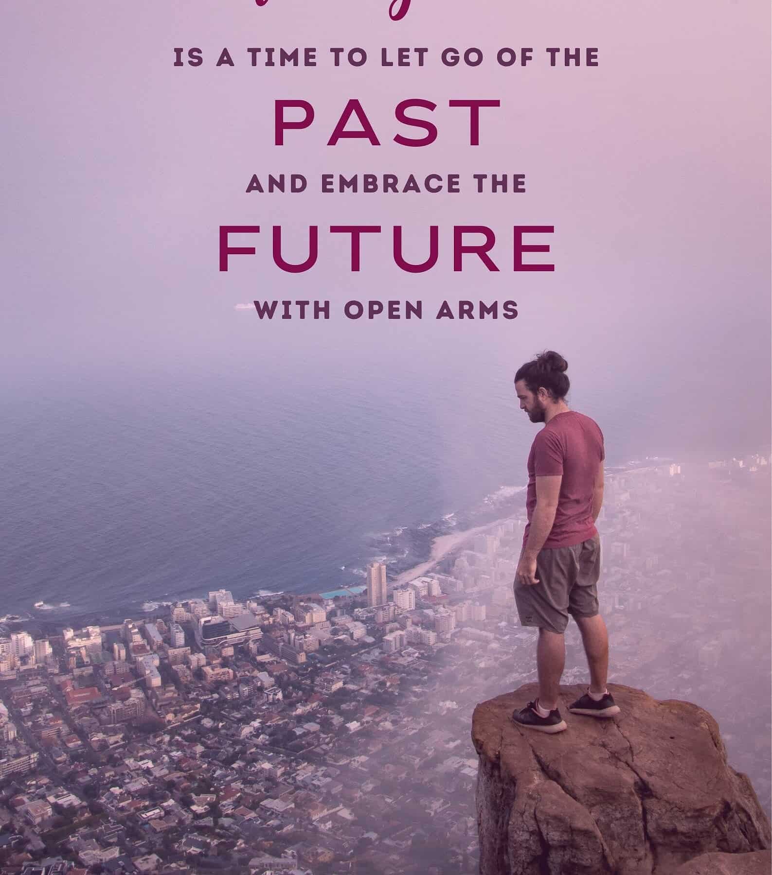 New Year New Beginning Quote. The new year is a time to let go of the past and embrace the future with open arms.