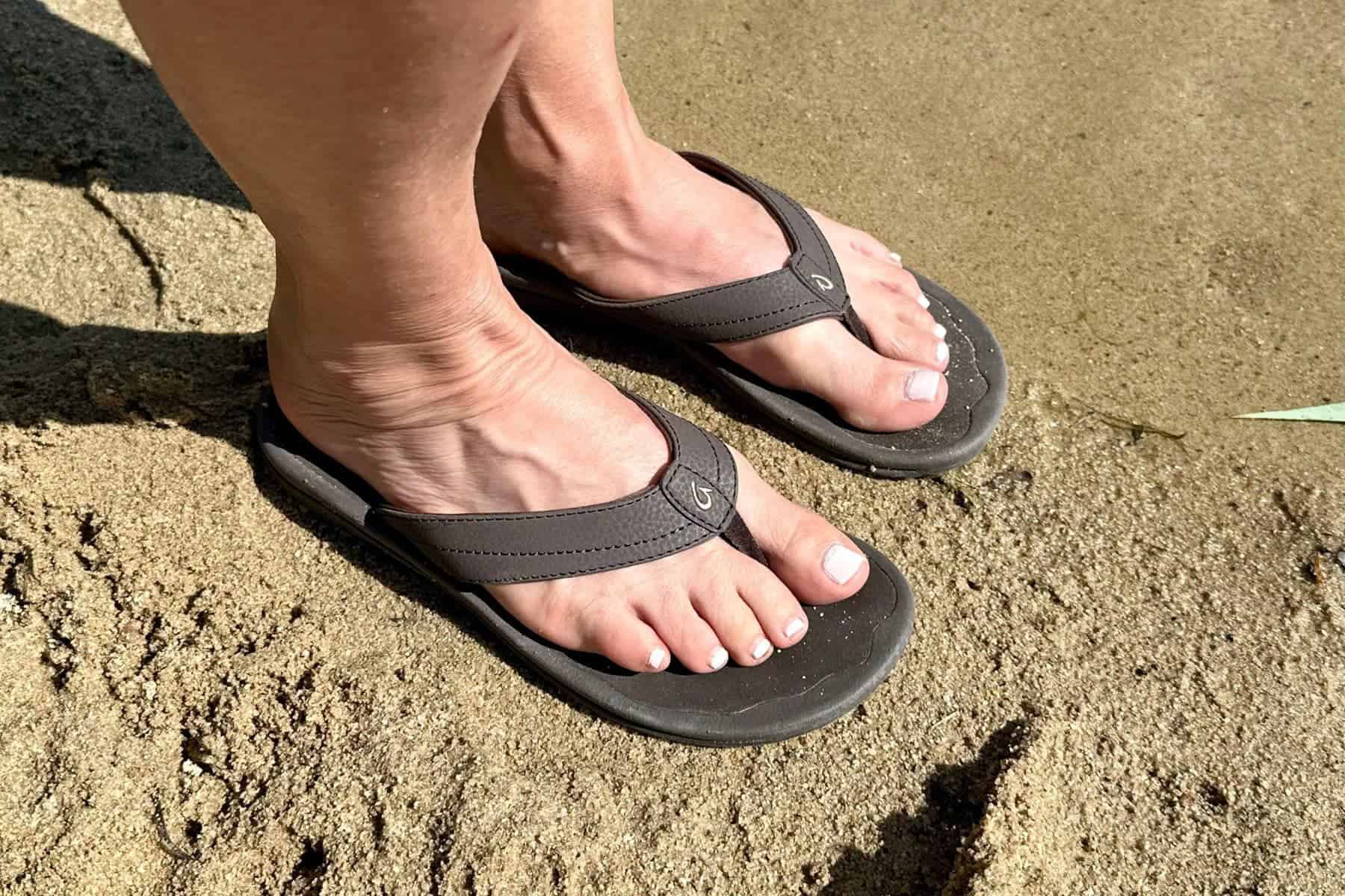 Olukai Ohana Flip Flops Wet