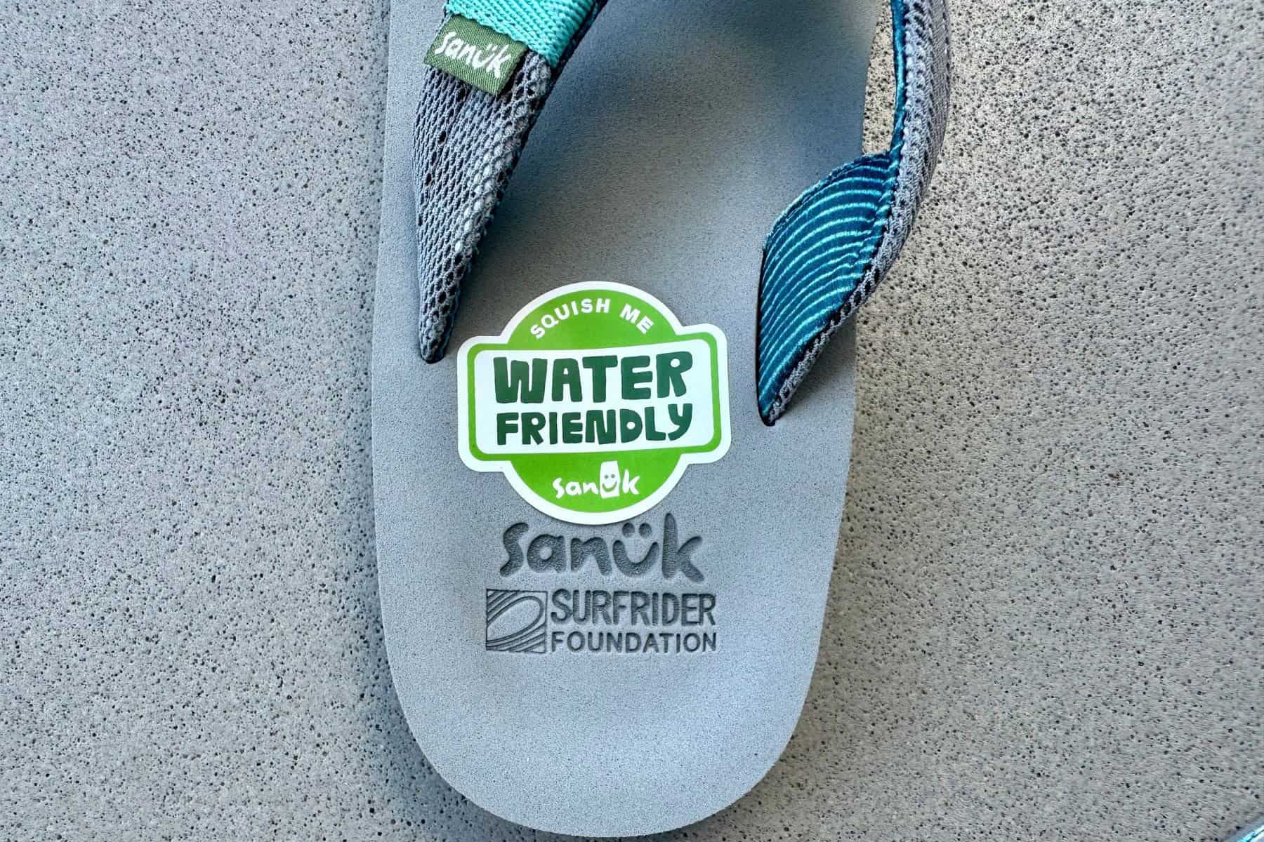 Sanuk Ziggy Switchfit X Surfrider Flip Flops Water Friendly