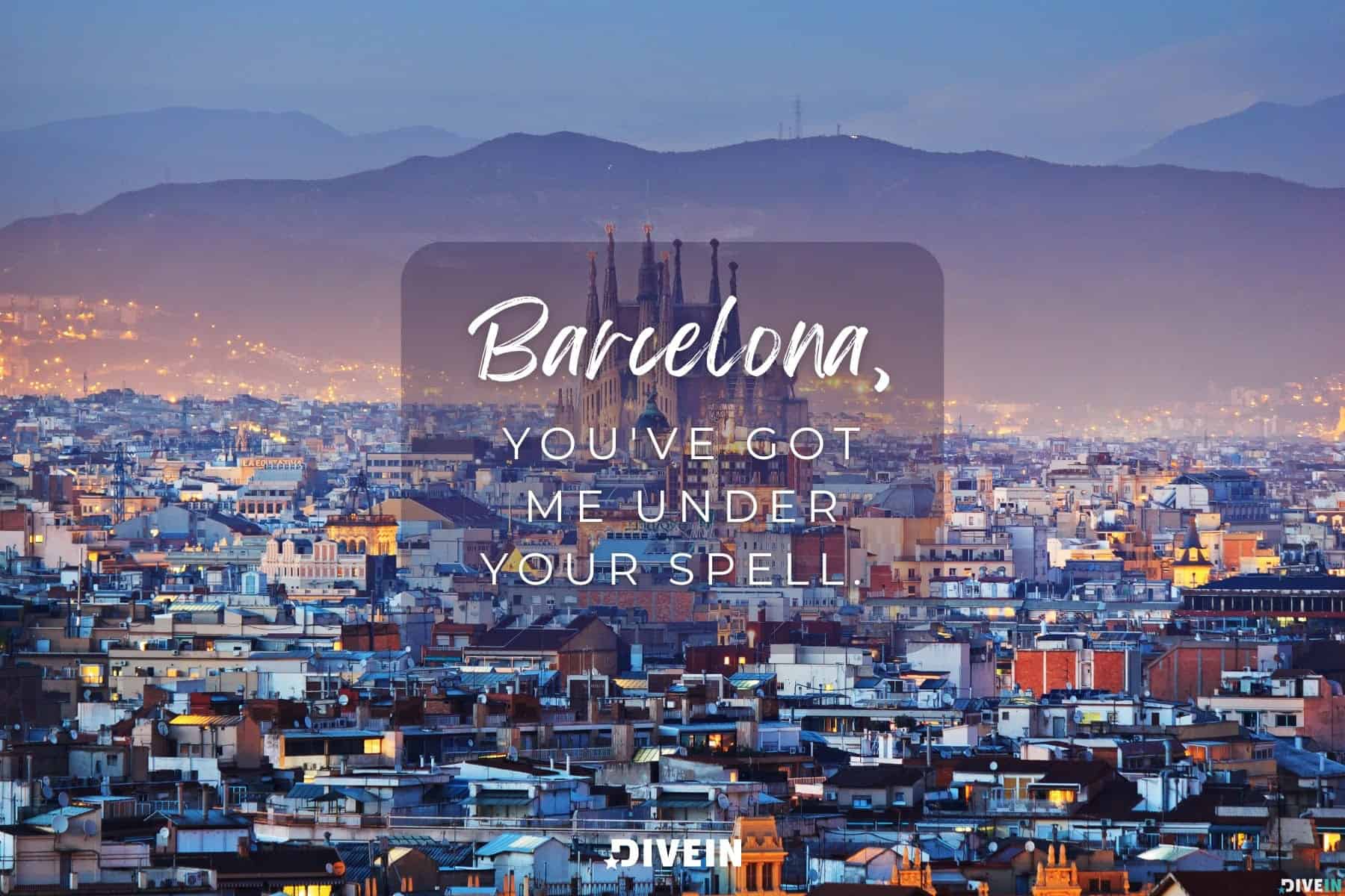 barcelona, spain instagram captions. barcelona, you've got me under your spell.