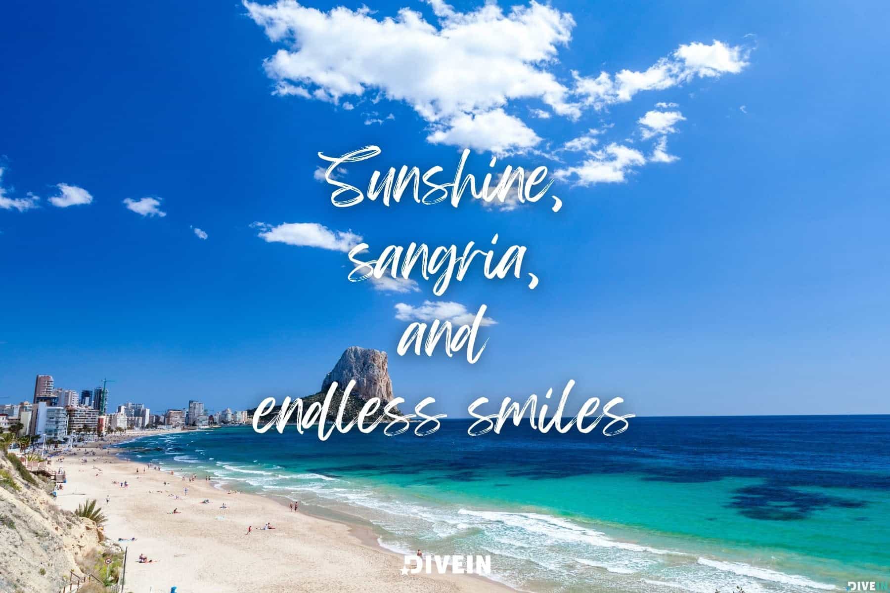 short spain instagram captions. sunshine, sangria, and endless smiles.