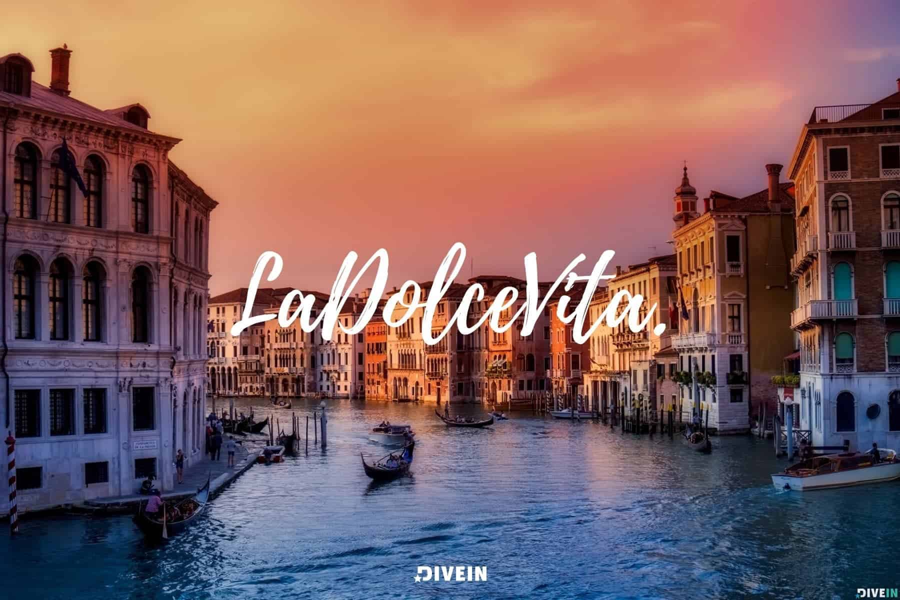 one-word venice instagram captions. ladolcevita.